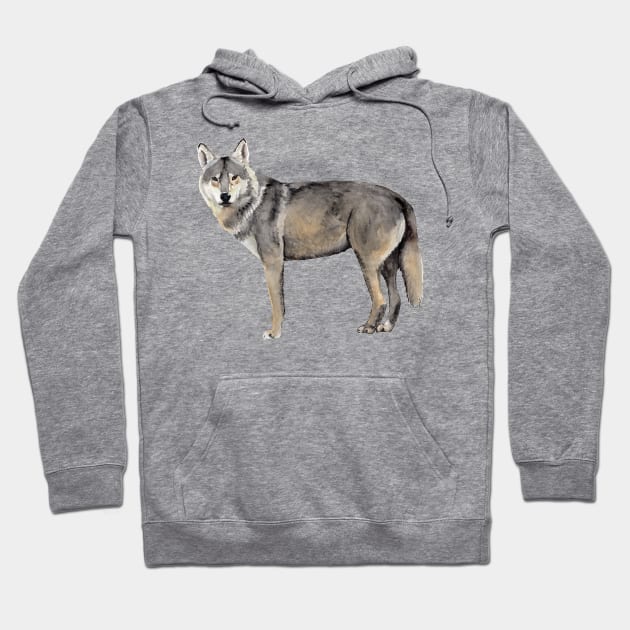 Grey Wolf Hoodie by Heather Dorsch Creations